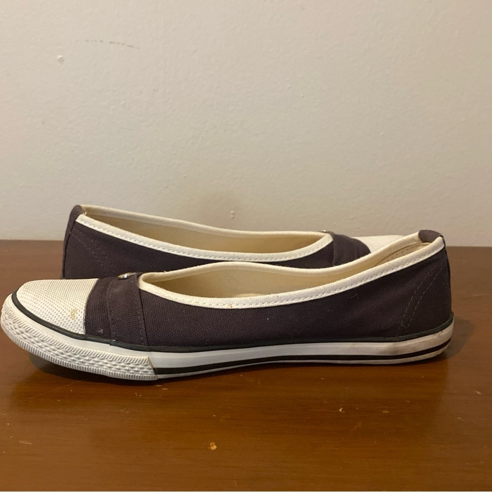 Longchamp Le Pilage Women's Grey and White Ballet Flat Shoes Women’s Size 6 - Picture 10 of 11